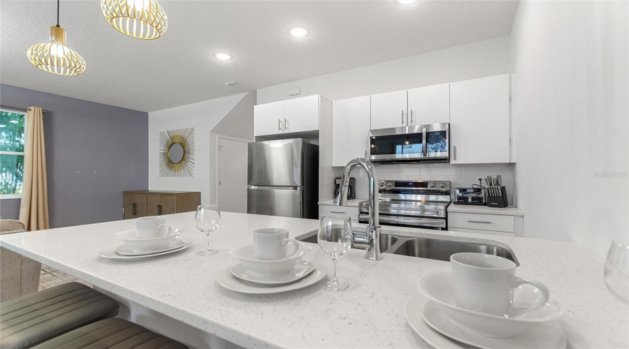 Fully appointed kitchen.