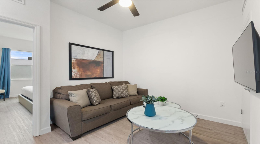 Loft with sleeper sofa.