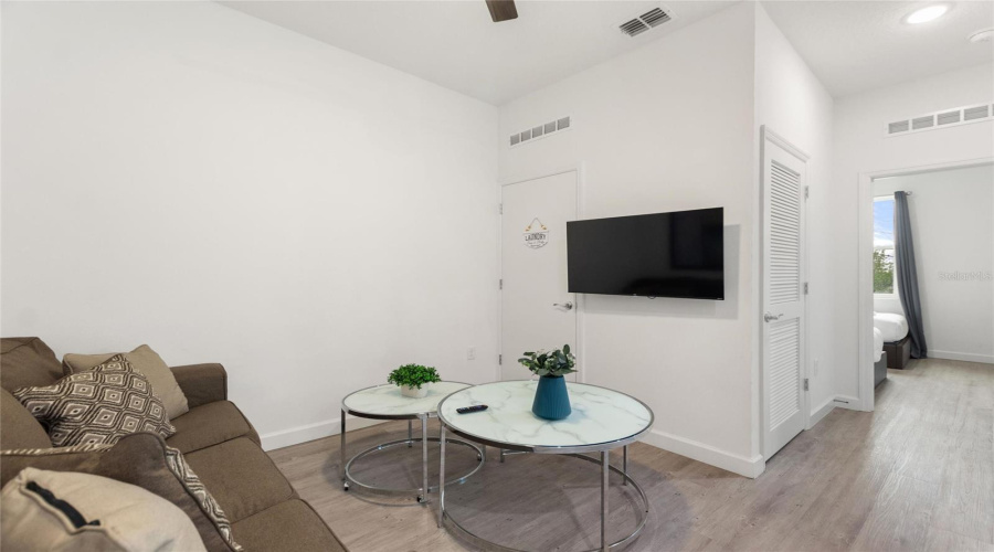 Loft with TV.