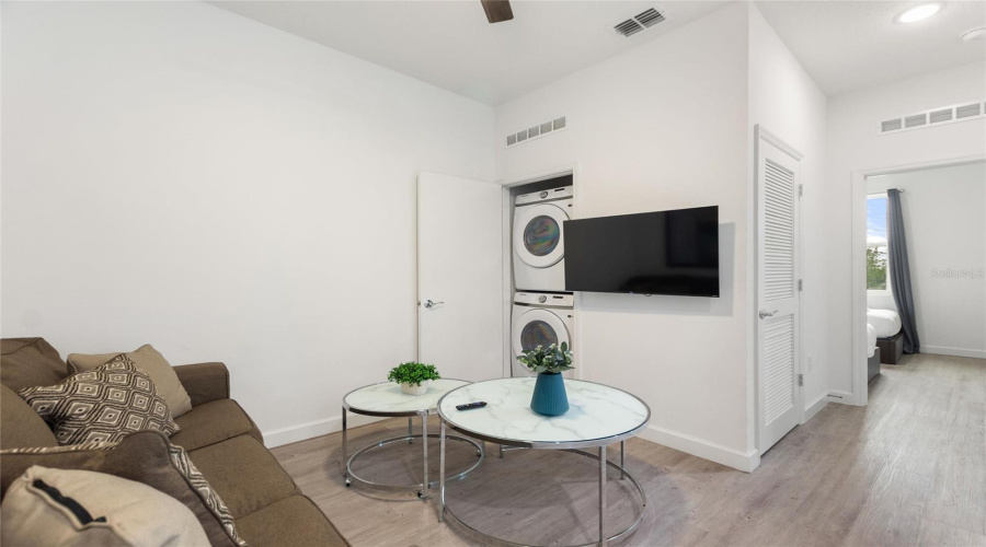 Loft with Laundry closet.