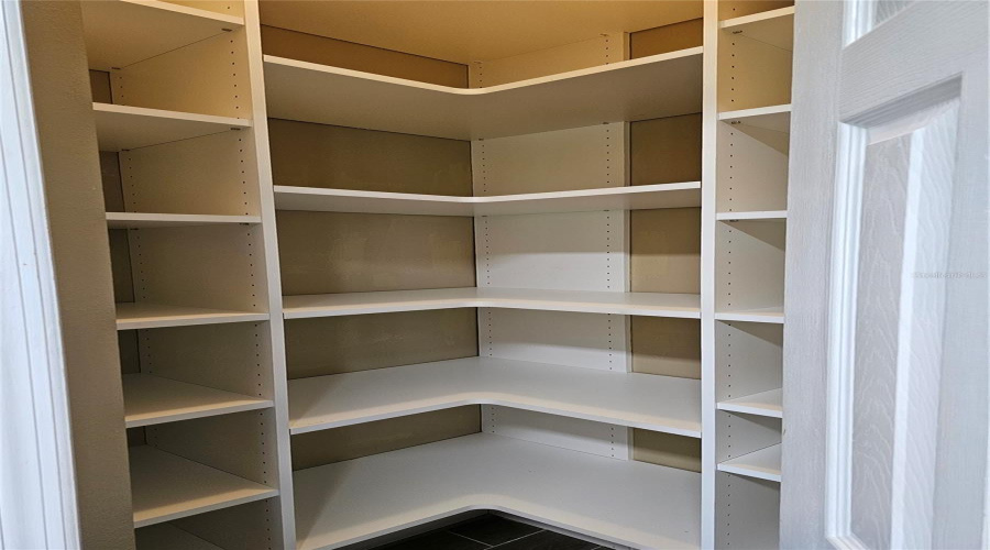 Kitchen Pantry with Built-in Shelving