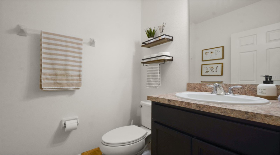 1/2 bathroom downstairs