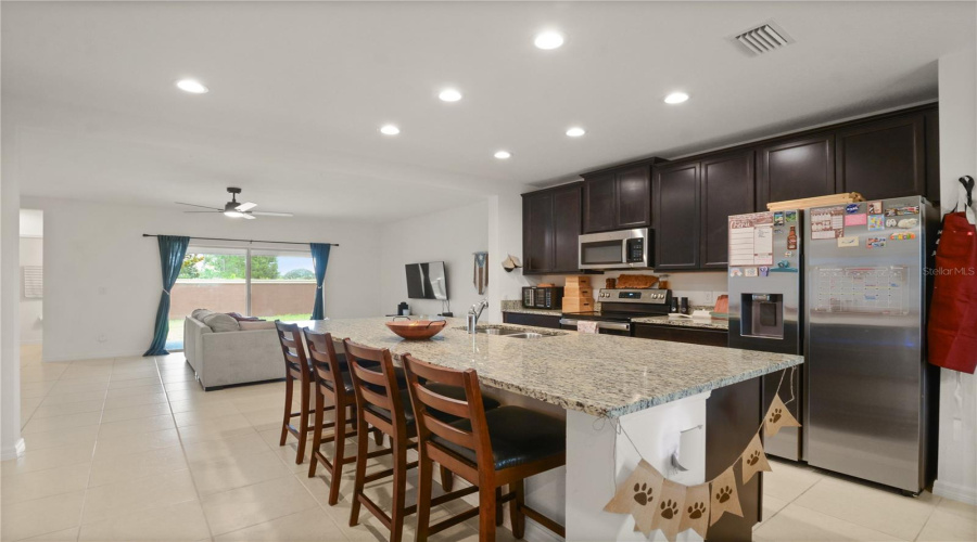 Kitchen and living room