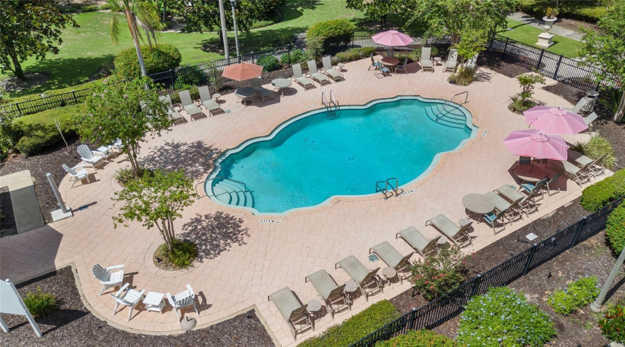 One of many pools in the community