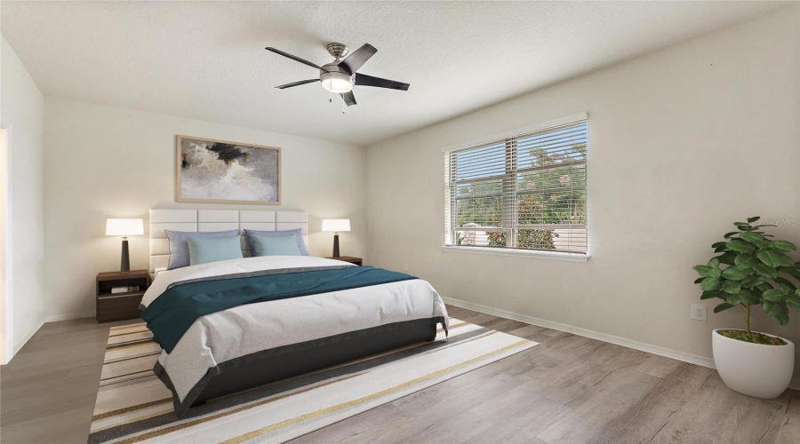 Primary Bedroom Staged