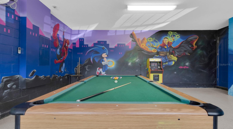 Game room in Garage