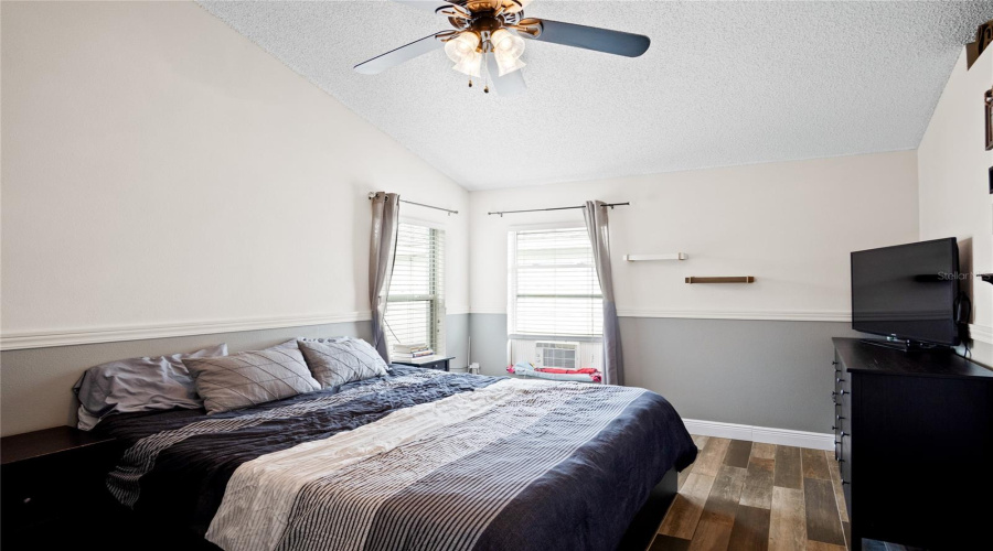 The primary bedroom has a walk-in closet.