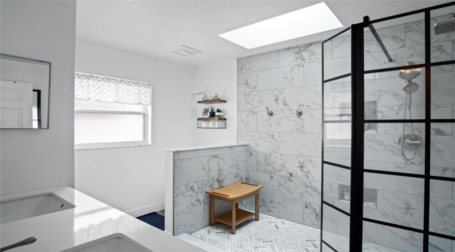 The primary bathroom was remodeled in 2024.
