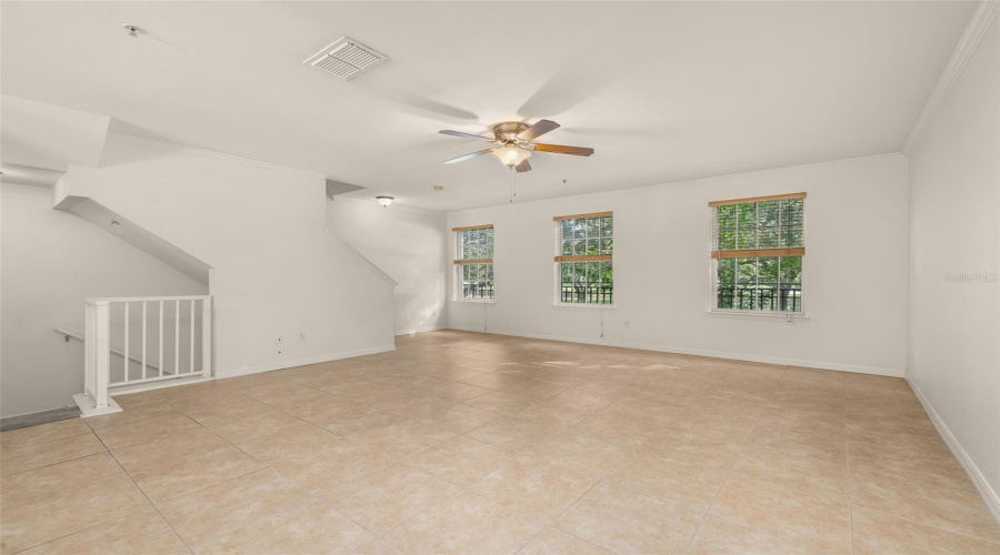 Large living room with Golf Course View