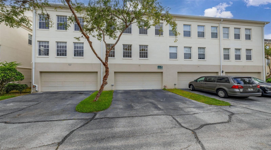Additional parking behind garage