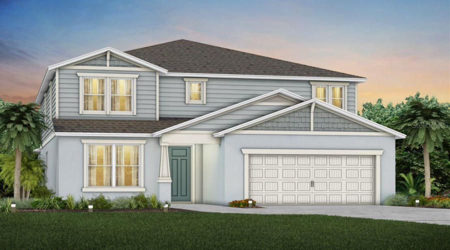 Exterior Design. Artistic rendering for this new construction home. Pictures are for illustrative purposes only. Elevations, colors and options may vary.