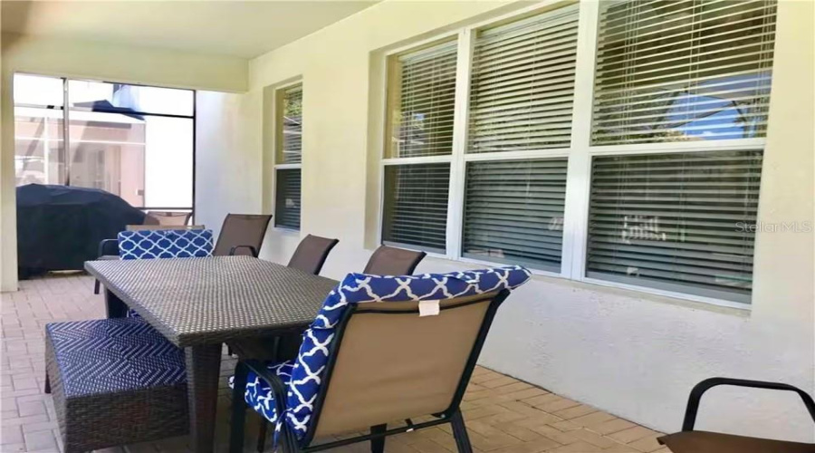 Pool dining area