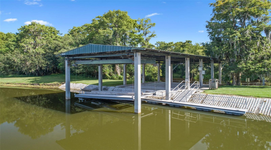 Entrance to private boat lift