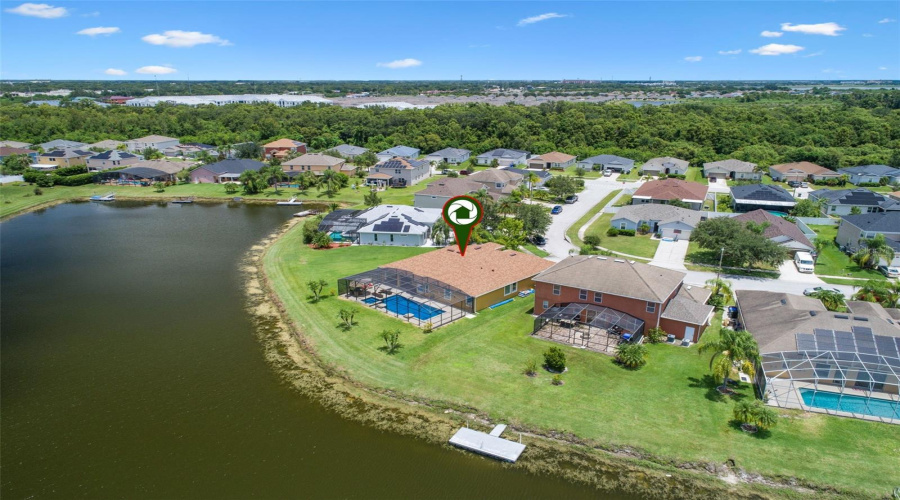 Aerial of home looking generally north
