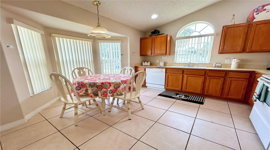 Kitchen has a Dinette Space with Wide Bay Window