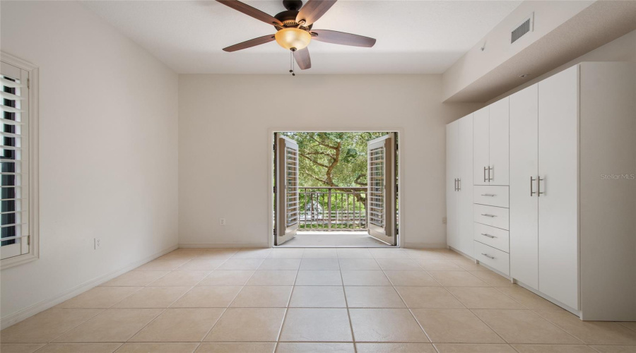 3rd bedroom has a balcony that overlooks the pond...