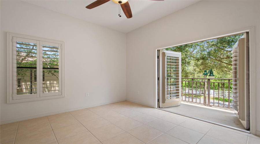 French Doors from the 3rd bedroom open out to the balcony