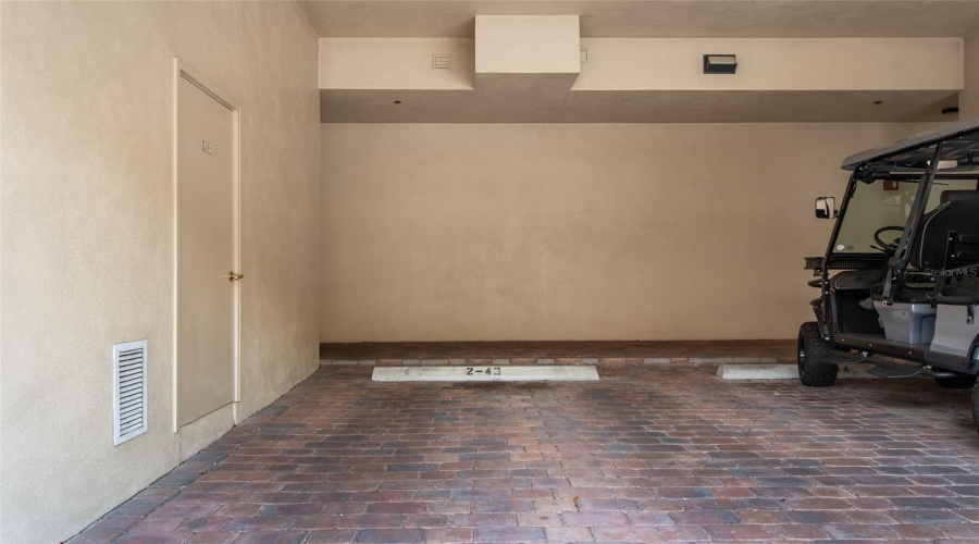 Assigned Carport and Storage unit is that door on the left