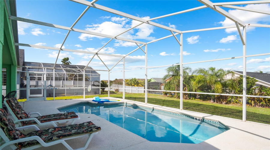Plenty of space for entertaining or relaxing by the pool.
