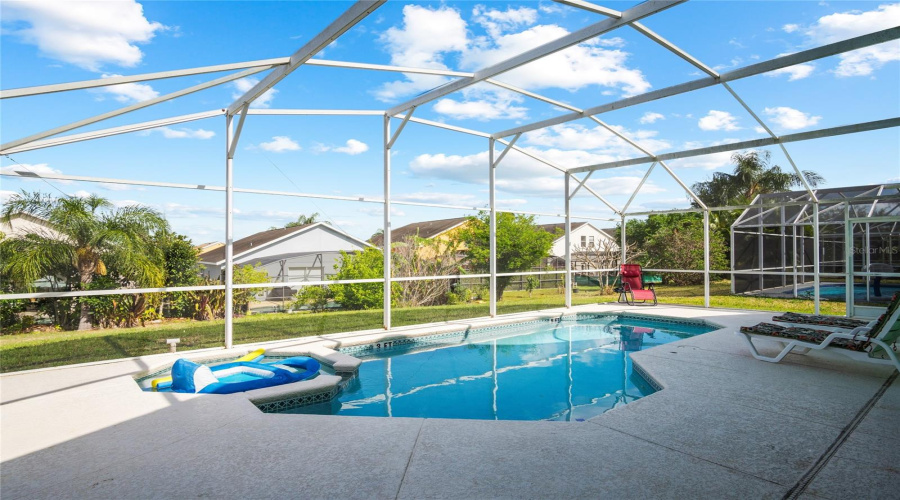 Another view of the pool showing the hot tub.