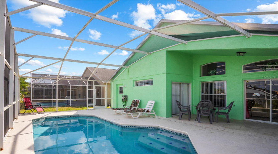 A south view of the pool.