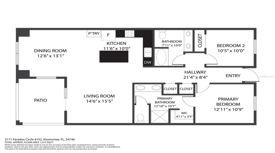 KISSIMMEE, Florida 34746, 2 Bedrooms Bedrooms, ,2 BathroomsBathrooms,Residential,For Sale,PARADOX,0,MFRTB8405029