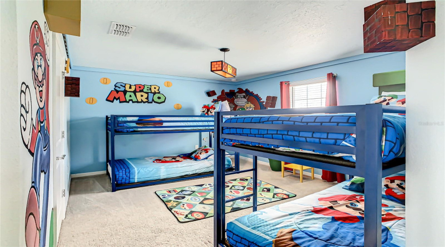Bed #4--Super Mario bunk bed—where every night’s a level-up adventure