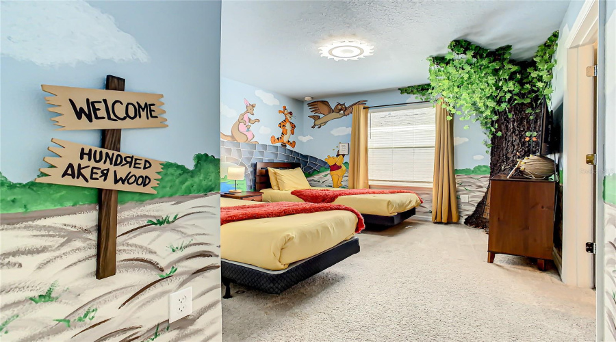 Bed #5--Sleep in the Hundred Acre Wood in this cozy, 2-bedroom Winnie the Pooh-themed