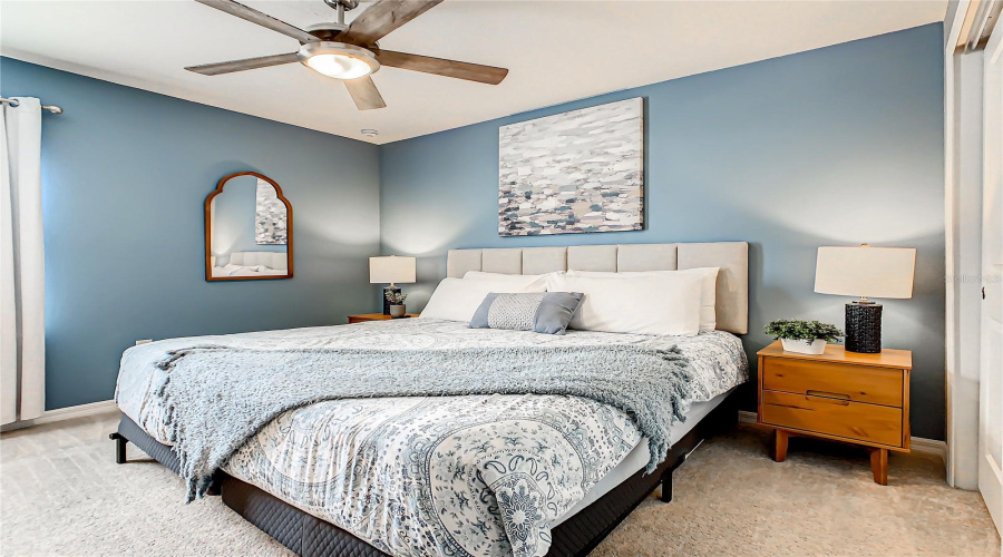 Bed #6--Comfortable guest bedroom with stylish decor and a private full bath