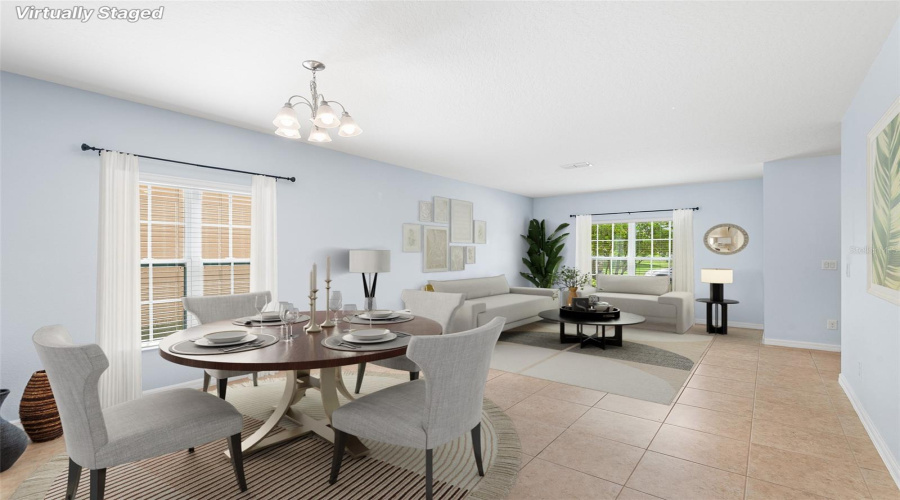 LIVING ROOM AND DINING