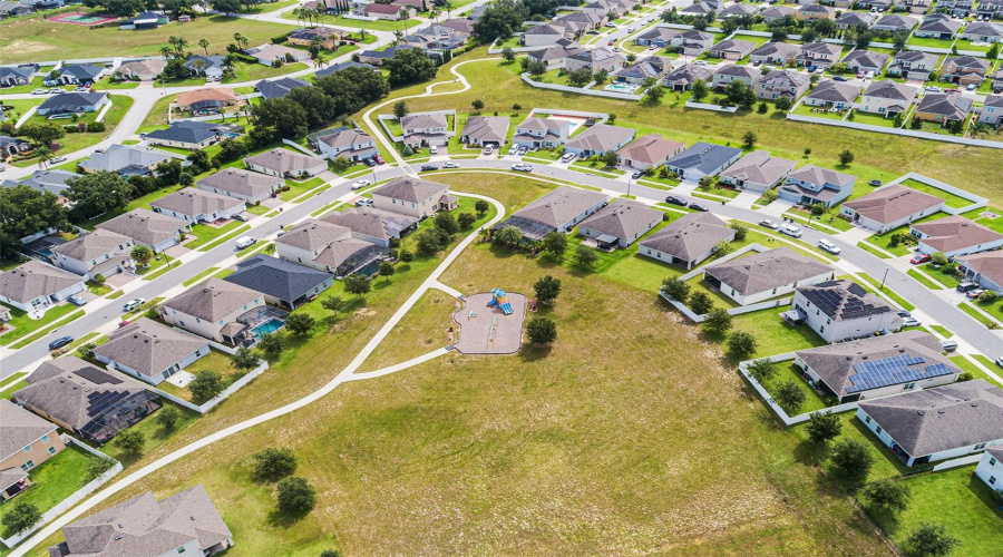 AERIAL VIEW OF SIDEWALKS AND PARK/PLAY AREA