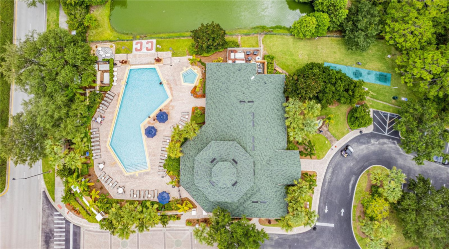 Aerial view of the club.