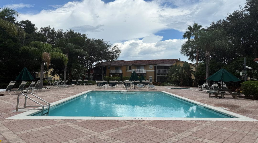 Community pool just yards away from your townhouse