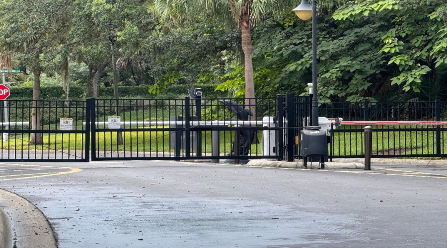 Gated entrance to your section of the community