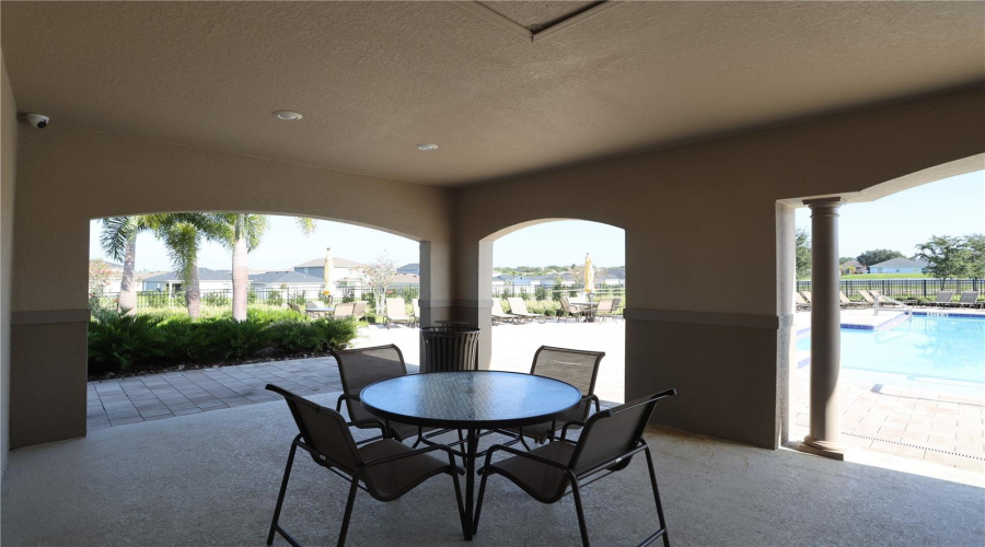 table space by the pool