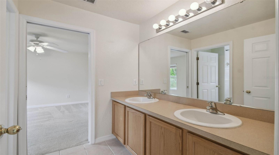 Upstairs Jack and Jill bathroom