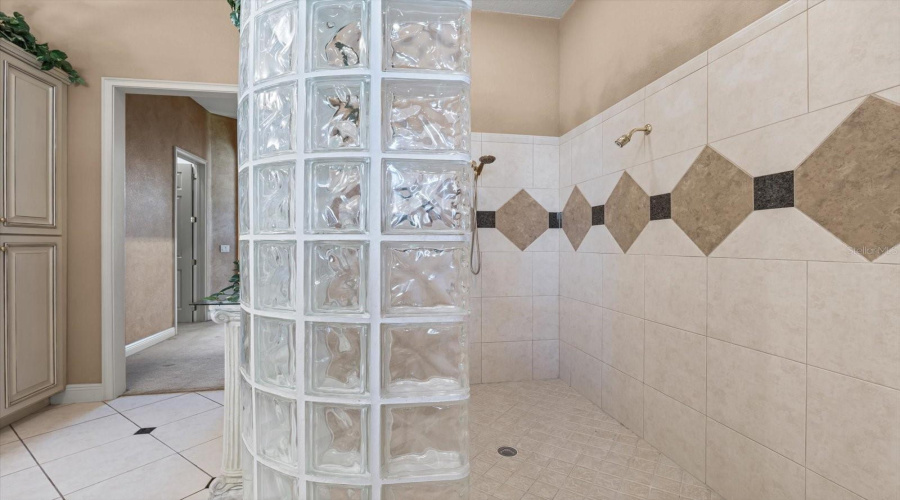 Primary Bath Shower with 2 shower heads