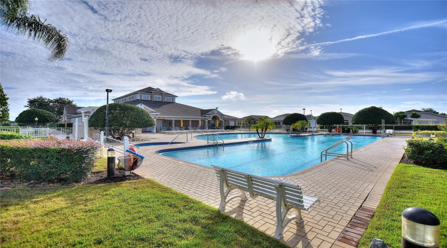 Hot tub on the left & lap pool on the right