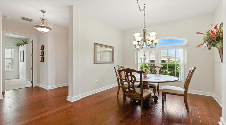 Dining Area showing Master Room entrance in the back