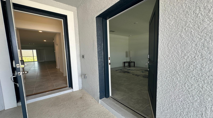 Independent entrance doors to the main house and annex.