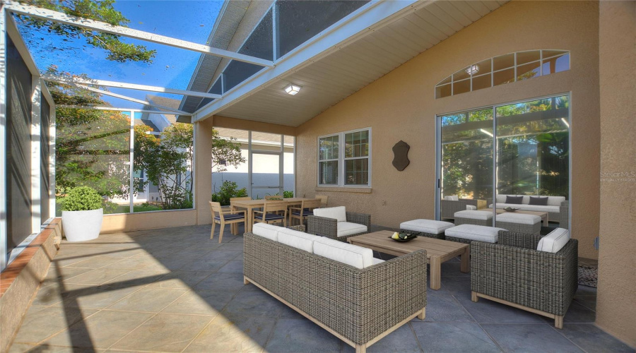 Virtually staged lanai