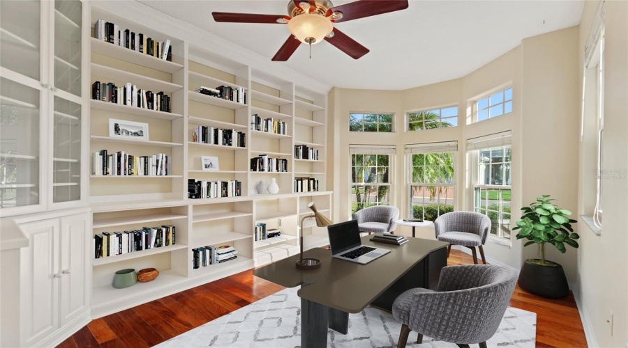 Virtually staged office