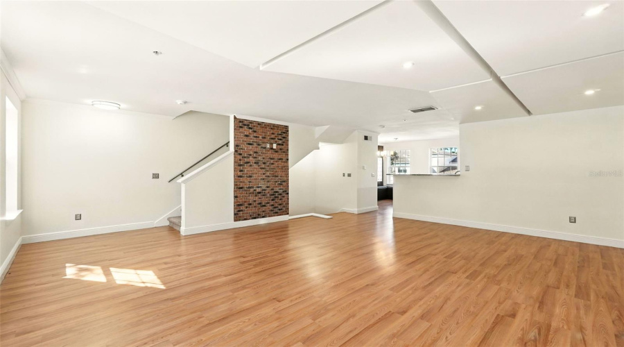 Living Room With Laminate Wood Floors