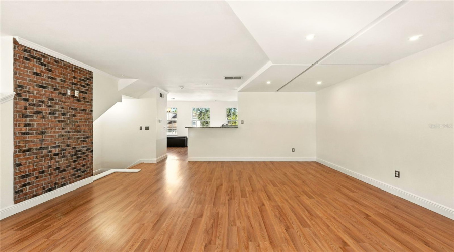 Living Room With Laminate Wood Floors