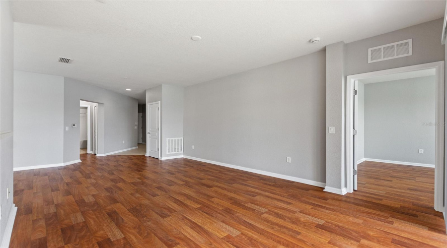 living room/ primary bedroom entrance