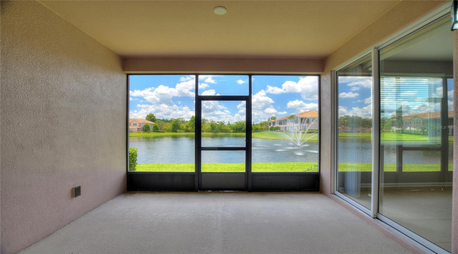 lanai with fountain frontage