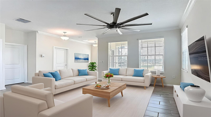 living room(virtually staged)