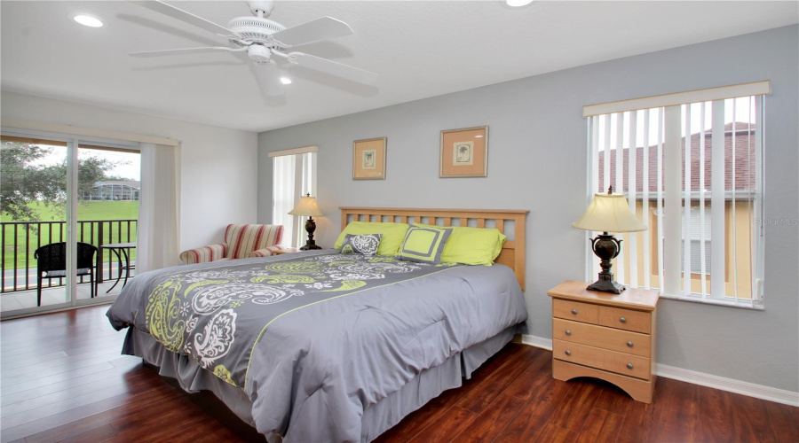 Upstairs primary bedroom with en suite bathroom