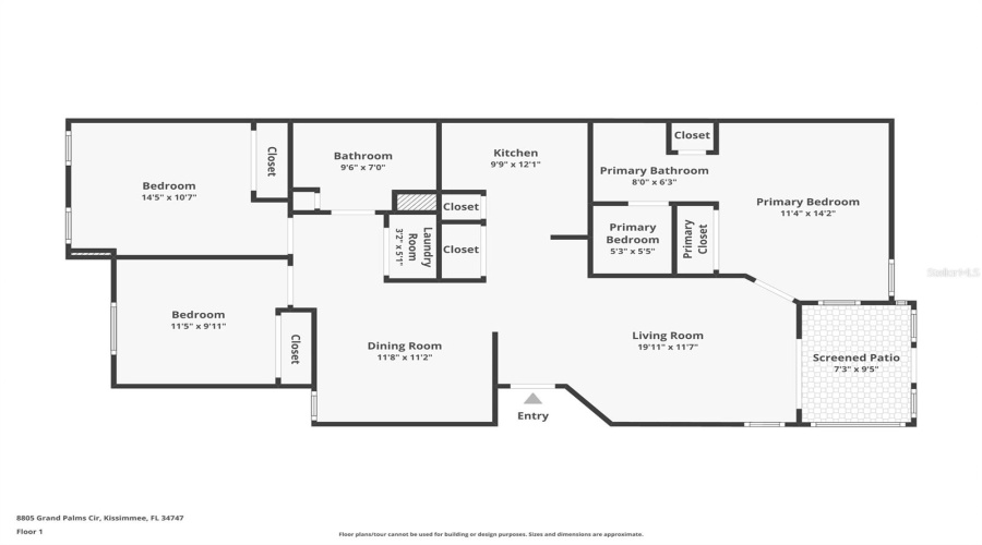 KISSIMMEE, Florida 34747, 3 Bedrooms Bedrooms, ,2 BathroomsBathrooms,Residential,For Sale,GRAND PALMS,0,MFRS5132687