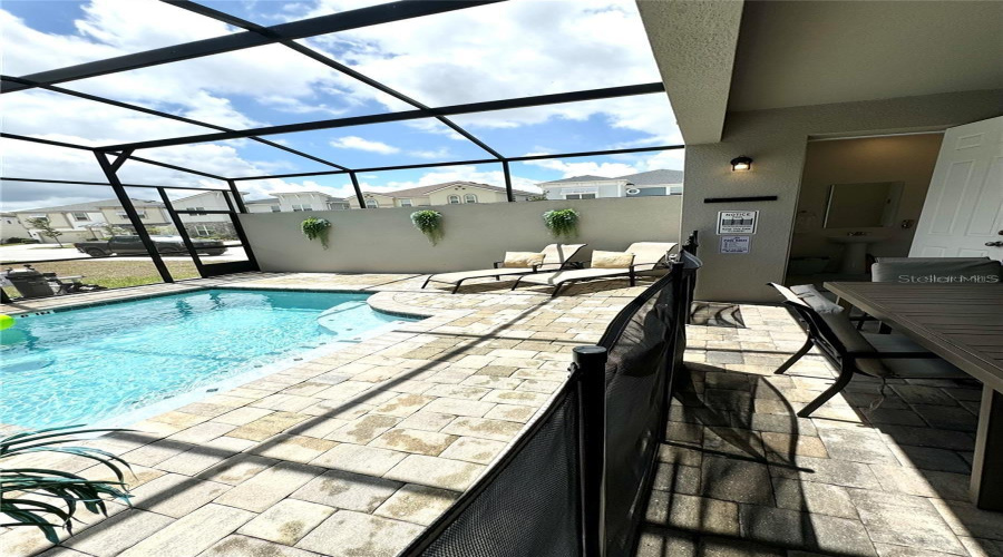 Back patio- pool